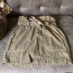 Free People High Waisted Olive Skirt